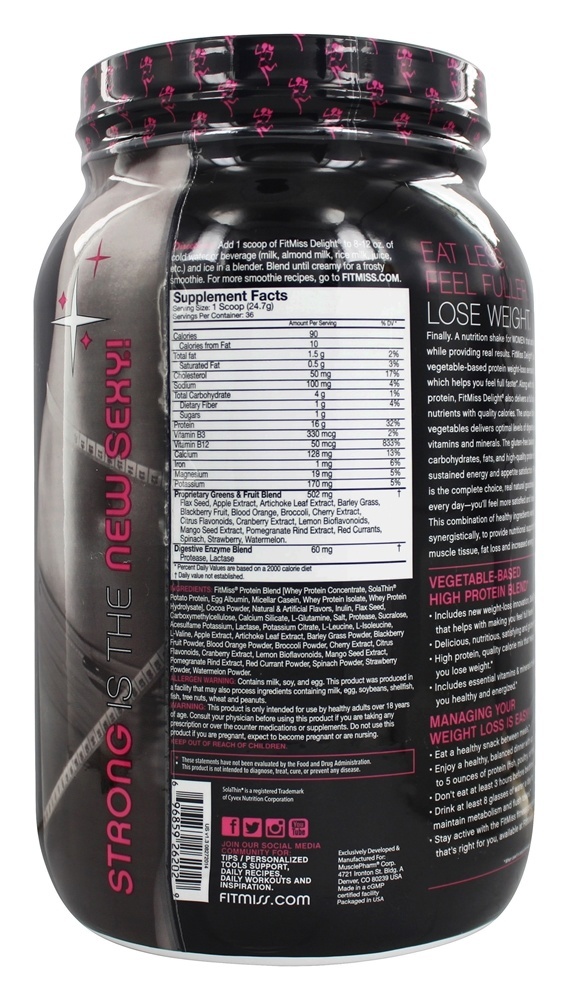 Deliciar Mulheres Completar Proteína Tremer Chocolate Deliciar - 2 lbs. FitMiss - Imagem 2