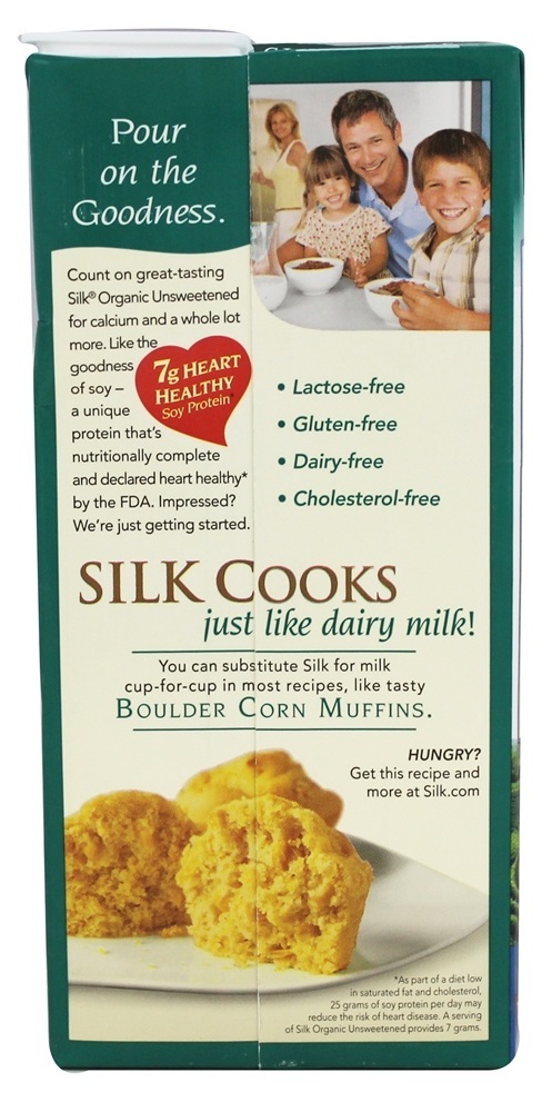 Leite de soja orgânico sem açúcar - 32 fl. oz. Silk - Imagem 3