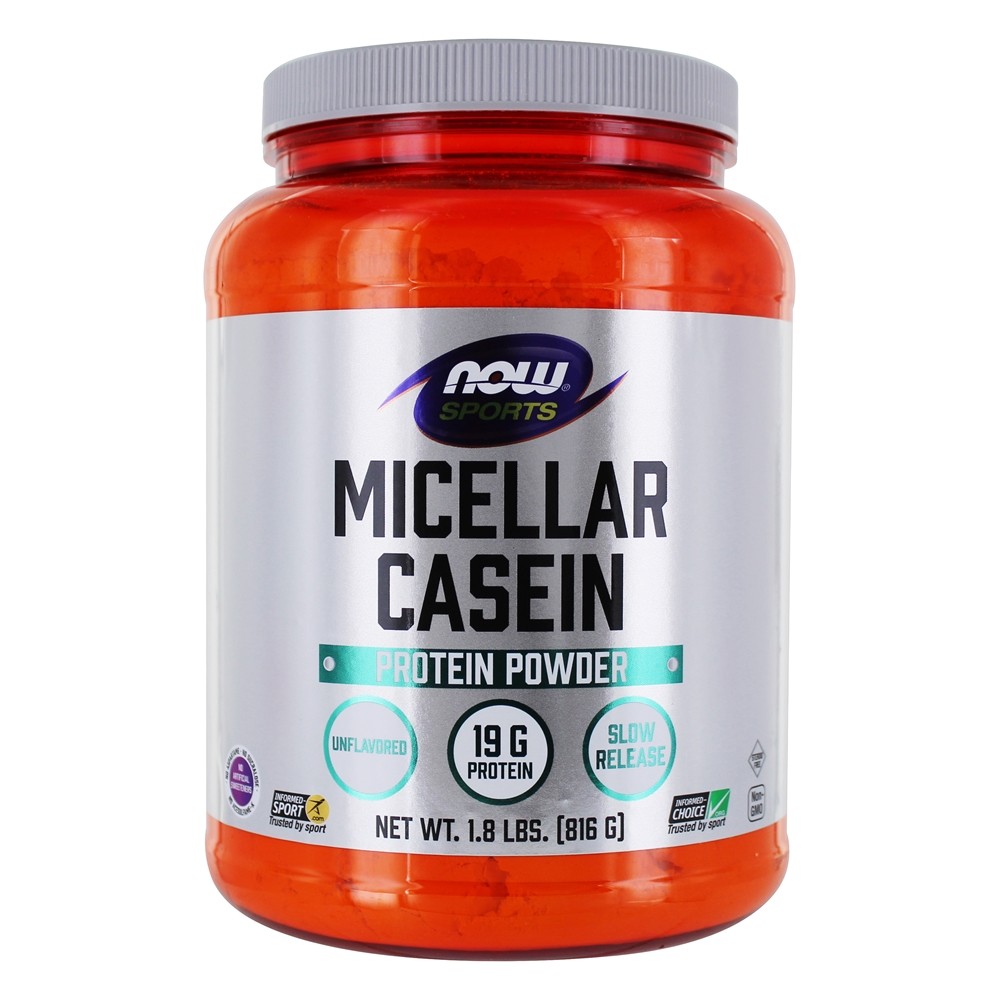 AGORA Sports Micellar Casein Protein Powder Sem sabor - 1.8 lbs. NOW Foods