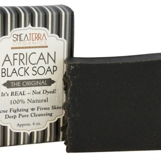 Karité Sabão Africano Preto - 4 oz. Shea Terra Organics