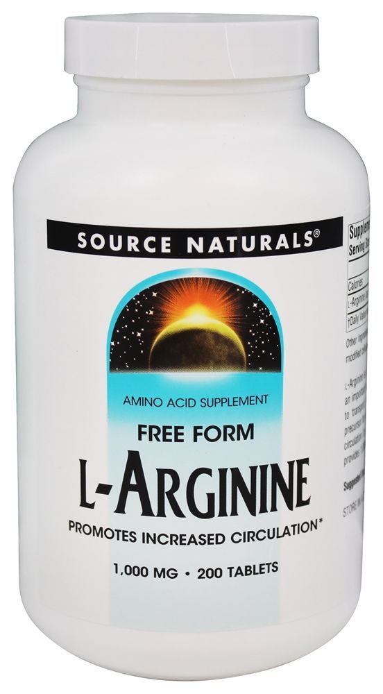 Forma livre L-Arginina 1000 mg. - 200 Tablets Source Naturals