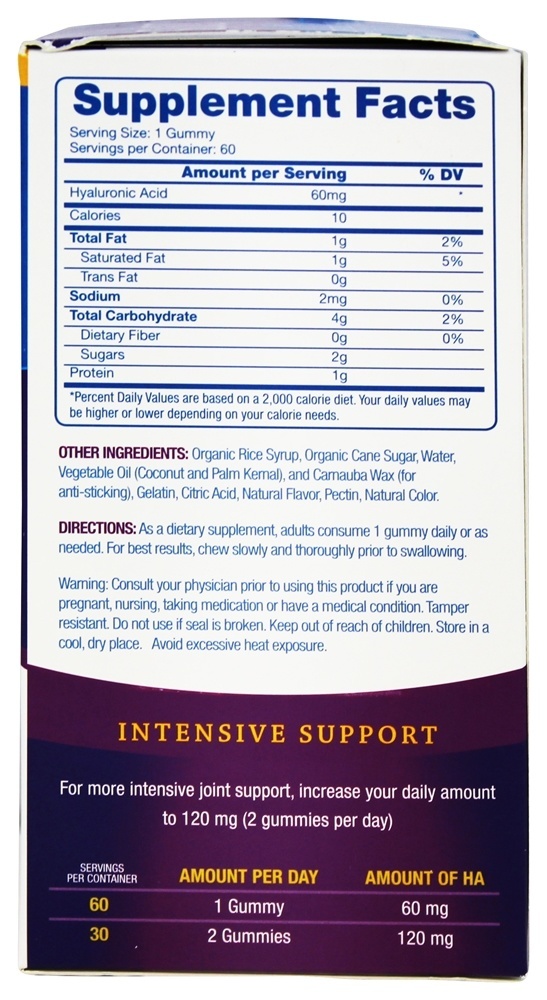 Ácido Hialurônico Para as Articulações Sabor de Frutas - 60 Gummies Hyalogic - Imagem 2
