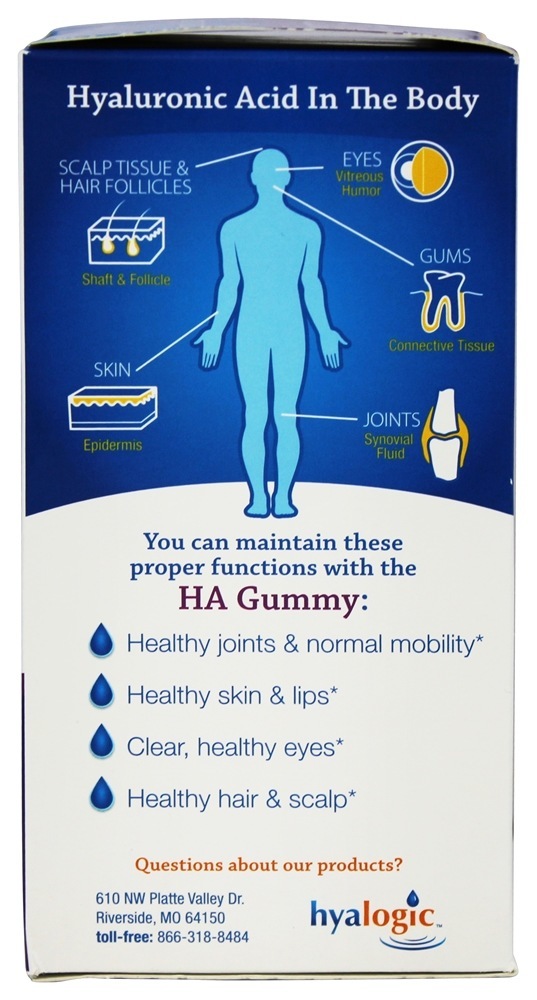 Ácido Hialurônico Para as Articulações Sabor de Frutas - 60 Gummies Hyalogic - Imagem 4