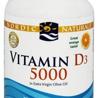 Vitamina D3 de Azeite Extra Virgem 5000 IU - 120 Softgels Nordic Naturals