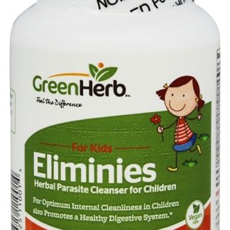 Eliminy Para Crianças De ervas Parasita Limpador - 80 comprimidos mastigáveis Green Herb