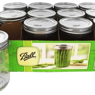 Potes de Vidro de 16 oz. Quartilho Pedreiro Jarros Freezer Seguro - 12 Contagem Ball