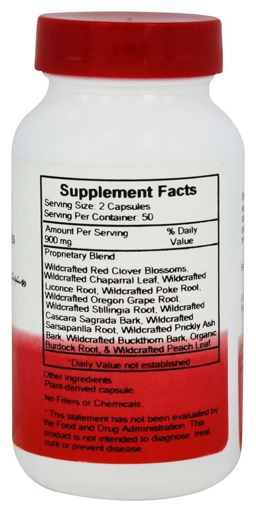 Fórmula da corrente sanguínea 450 mg - Cápsulas vegetarianas 100 Dr. Christopher's Original Formulas - Imagem 2