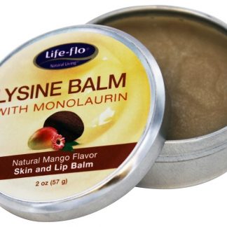 Lisina Pele & Lábio Bálsamo com Monolaurin Natural Manga - 2 oz. Life-Flo