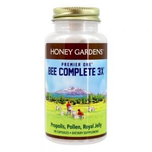 Abelha Completa 3X Própolis, Pólen de Abelha, Geléia Real - Cápsulas 90 Honey Gardens Apiaries