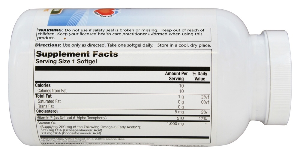 Óleo de Salmão 1000 mg. - 180 Softgels Solaray - Imagem 2