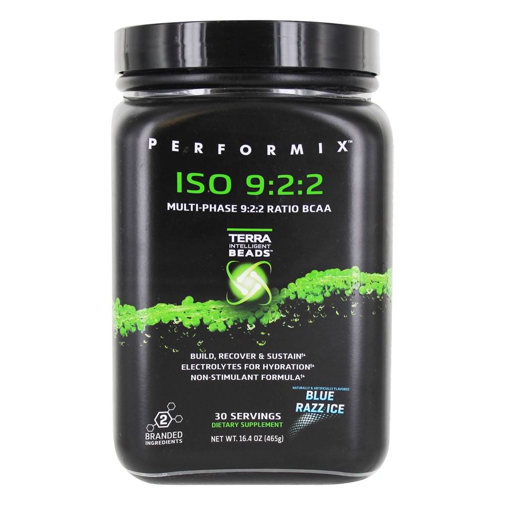 ISO 9:2:2 BCAA Multi-Fase Sabor Blue Razz Ice - 16.4 oz. Performix