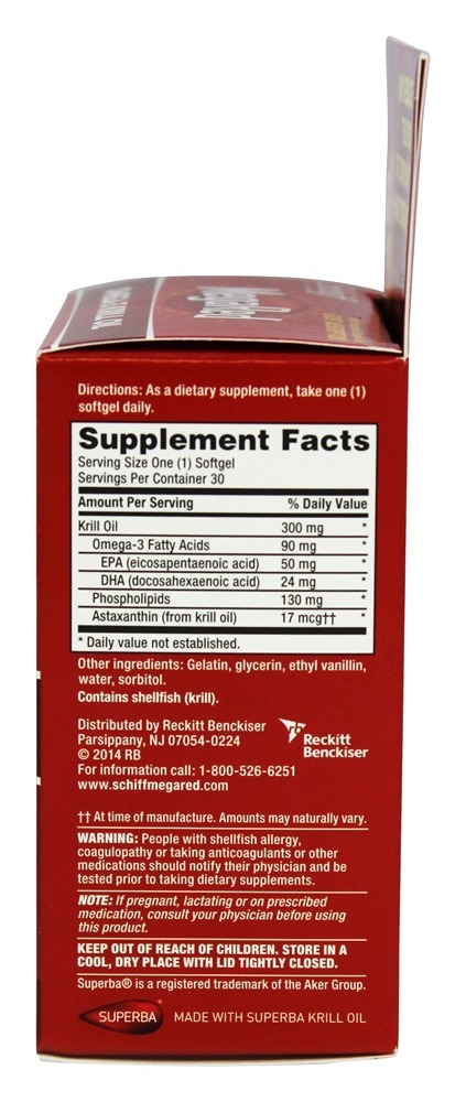 MegaRed Omega - 3 Óleo de Krill 300 mg. - 30 Softgels Schiff - Imagem 2