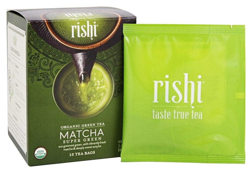 Orgânico Matcha Super Verde Chá - 15 Saquinhos de Chá Rishi Tea