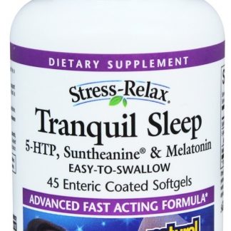 Stress-Relax Tranquil Sleep 5-HTP, Suntheanine & Melatonina Para o Sono - 45 Natural Factors entérico Natural Factors