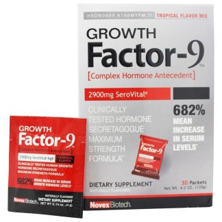 Fator de Crescimento-9 Hormônio Complexo Antecedente Mistura de Bebida Sabor Tropical - 30 Pacotes (s) Novex Biotech