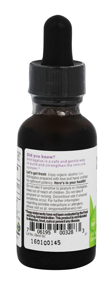 Astragalus extrato sem álcool orgânico - 1 fl. oz. Oregon's Wild Harvest - Imagem 3