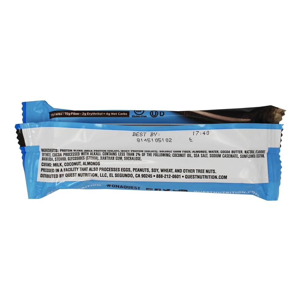 Quest Bar Barra de Proteína Sabor Cookies & Creme - 2.12 oz. Quest Nutrition - Imagem 3
