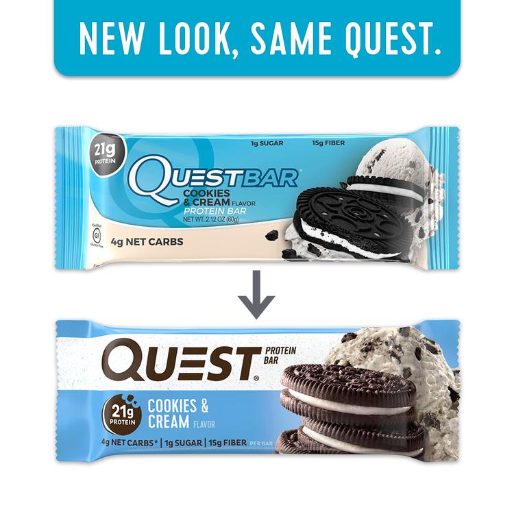 Quest Bar Barra de Proteína Sabor Cookies & Creme - 2.12 oz. Quest Nutrition - Imagem 5
