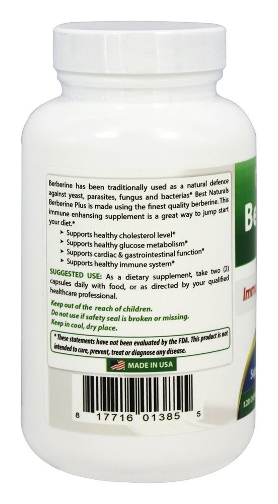 Berberina Plus 1000 mg. - Cápsulas 120 Best Naturals - Imagem 3