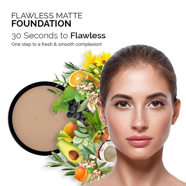 Fundação Matte Flawless Bege Quente - 0.42 oz. Emani - Imagem 7