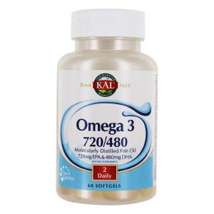 Omega 3 720/480 Óleo de Peixe Destilado - 60 Softgels Kal