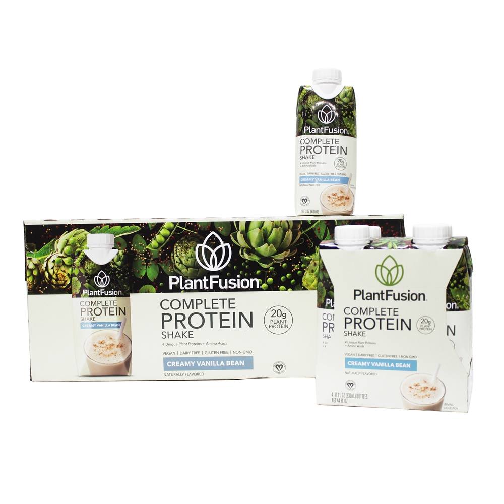 Shake de Proteína Vegetal Completo Pronto para Beber Feijão de Baunilha - Pacote 12 PlantFusion - Imagem 4