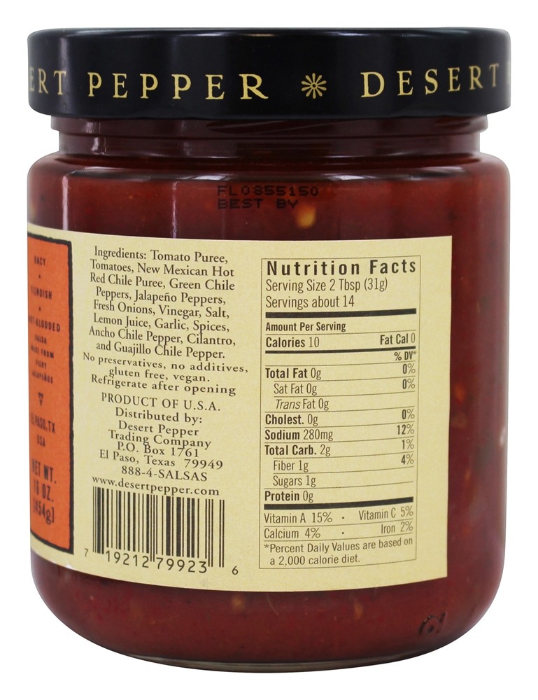 Salsa Quente Autêntica Diablo - 16 oz. Desert Pepper - Imagem 2