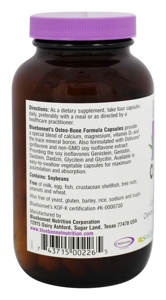 Fórmula Osteo-Osso - Cápsulas vegetarianas 180 Bluebonnet Nutrition - Imagem 3