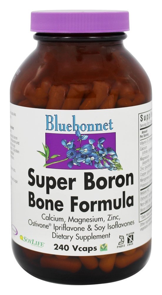 Fórmula de osso de super boro - Cápsulas vegetarianas 240 Bluebonnet Nutrition
