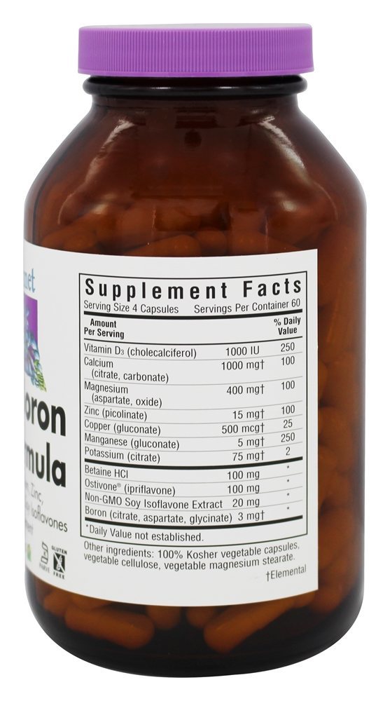 Fórmula de osso de super boro - Cápsulas vegetarianas 240 Bluebonnet Nutrition - Imagem 2