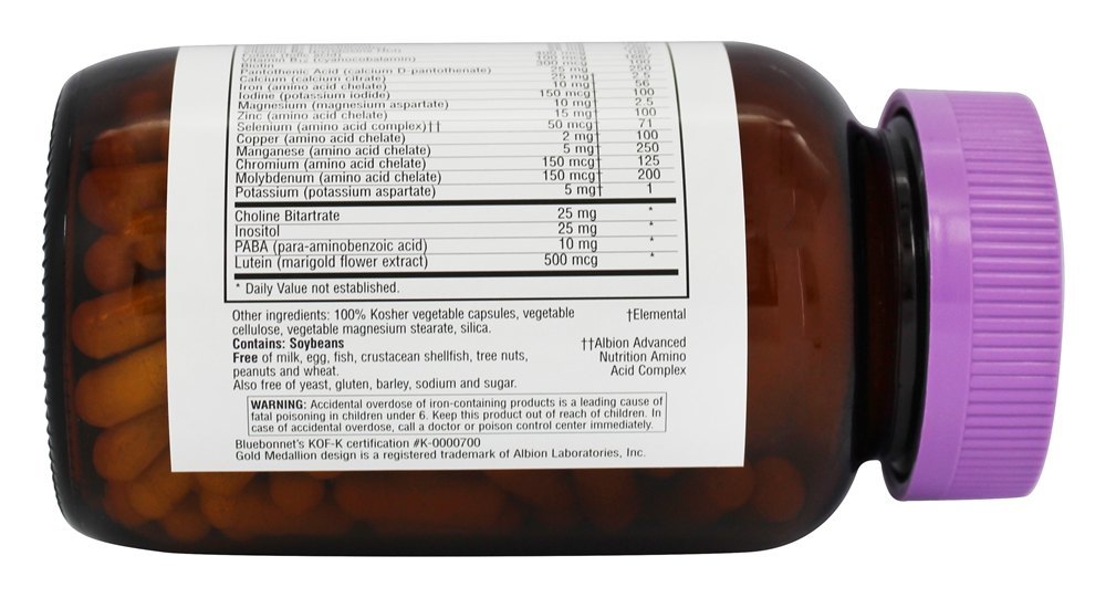 Multi One - Cápsulas vegetarianas 120 Bluebonnet Nutrition - Imagem 3