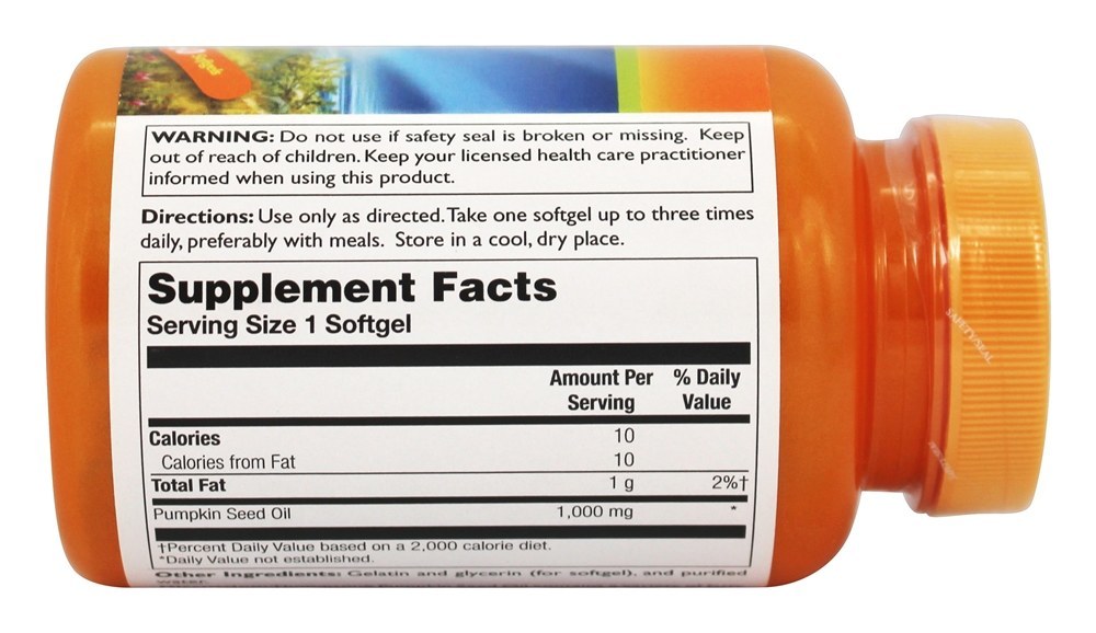 Óleo de Semente de Abóbora 100% Pure 1000 mg. - 60 Softgels Thompson - Imagem 2