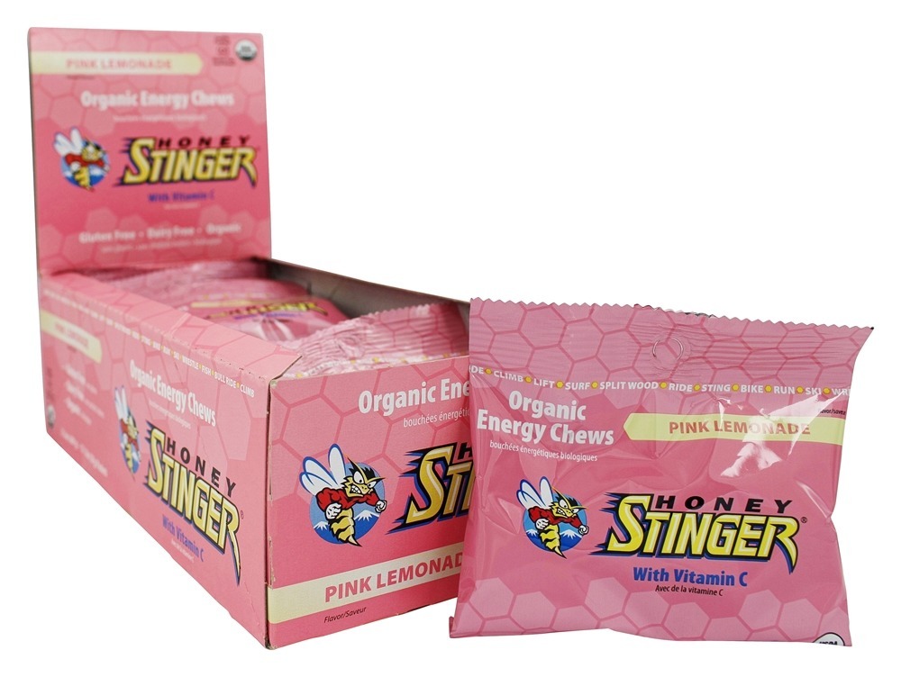 Energia Orgânica Mastiga Limonada Rosa com Vitamina C - 12 Pacotes (s) Honey Stinger