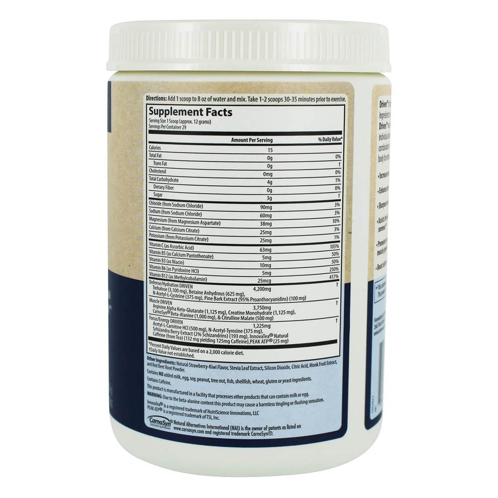 Dirigido Pré-Exercício Impulsionar Pó Morango Kiwi - 12.3 oz. MRM - Imagem 2