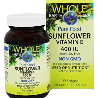Pure Alimento Girassol Vitamina E 400 IU - 90 Softgels Whole Earth & Sea