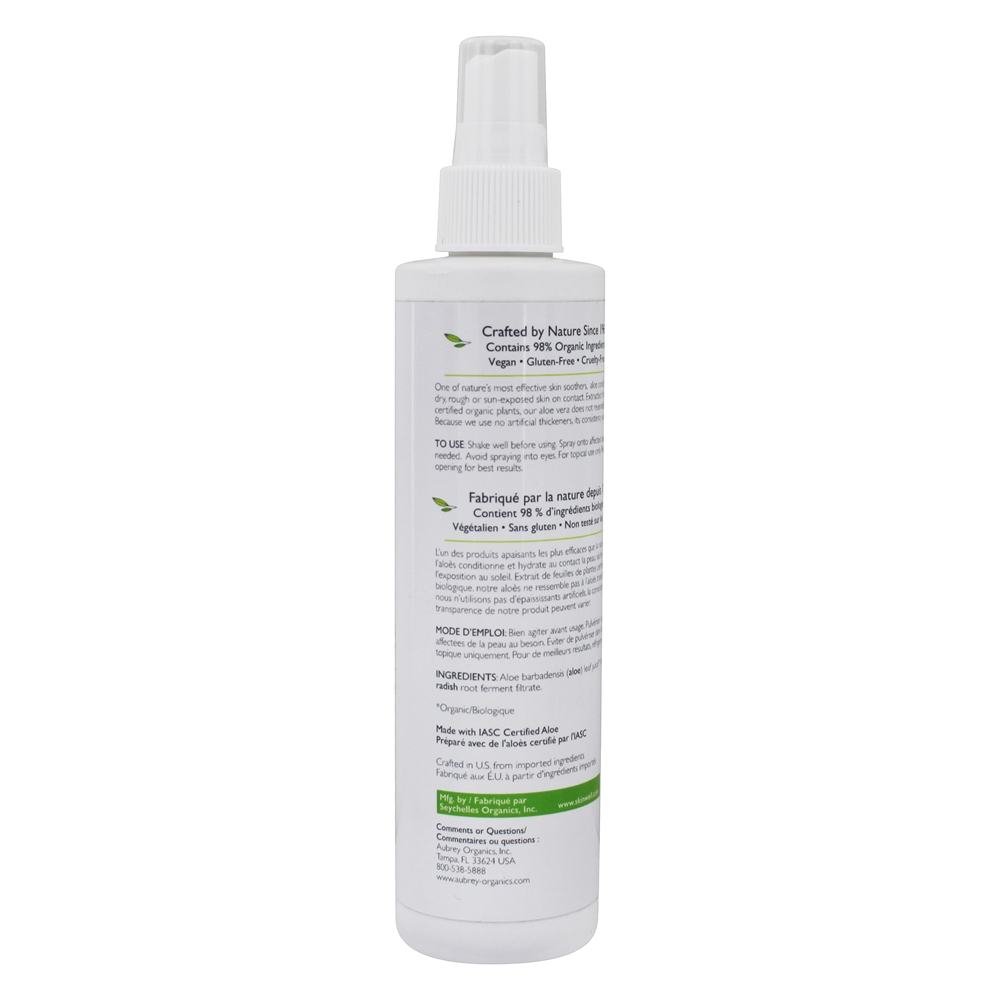 Pure Aloés Vera Refrescante Spray - 8 fl. oz. Aubrey Organics - Imagem 2