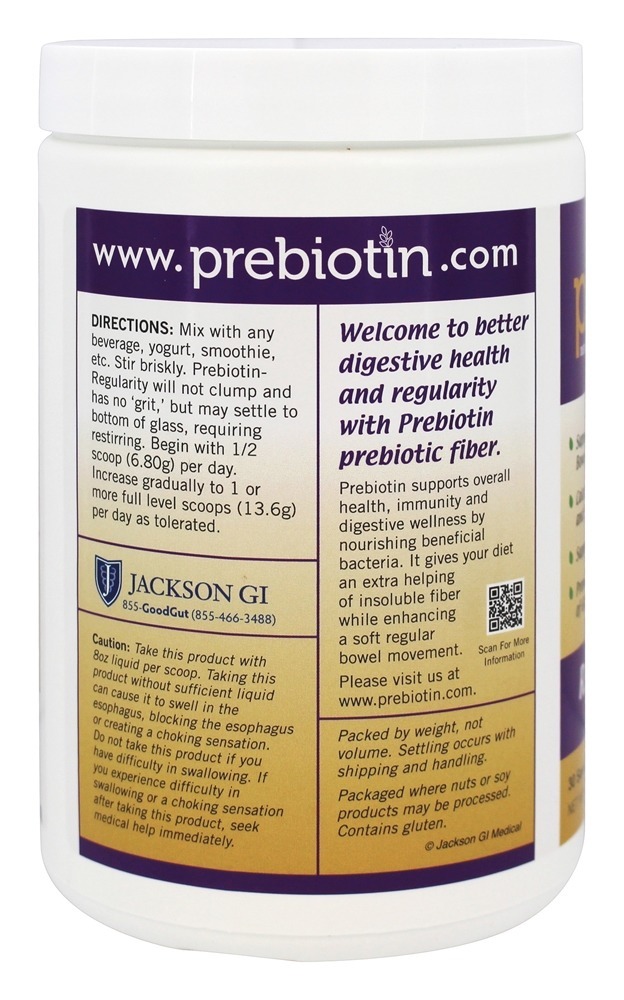 Pó de Fibra Prebiótica de Regularidade - 14.4 oz. Prebiotin - Imagem 3