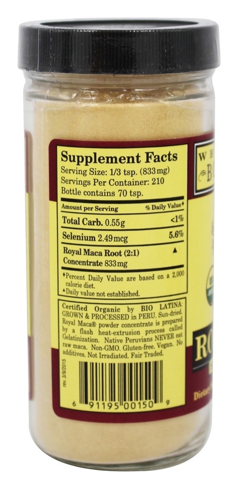 Real Maca Pó Superfoo - 6.17 oz. Whole World Botanicals - Imagem 2