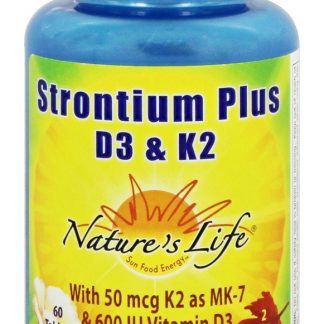 Estrôncio Plus D3 e K2 - 60 Tablets Nature's Life