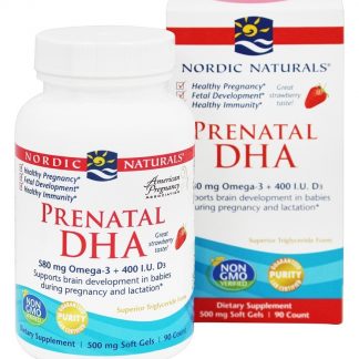 Morango Pré-natal DHA - 90 Softgels Nordic Naturals
