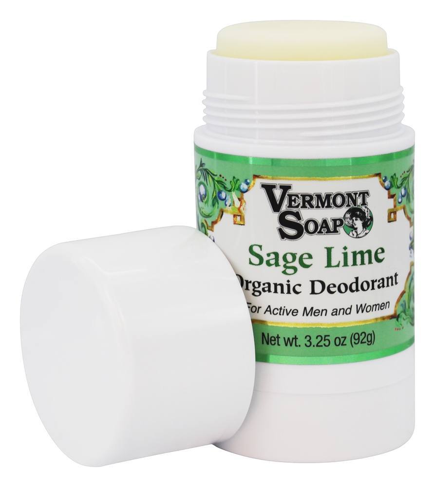 Desodorante Orgânico Sage Lime - 3.25 oz. Vermont Soapworks