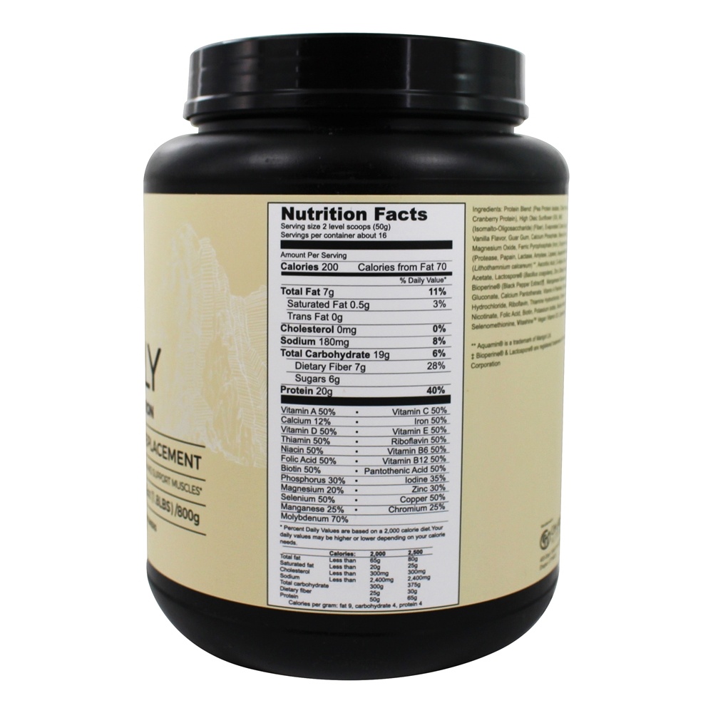 Baunilha em pó para substituição de farelo de proteína vegetal vegana - 28.2 oz. Gnarly Nutrition - Imagem 2