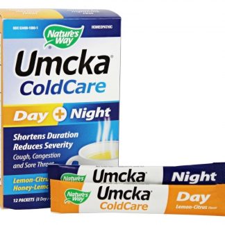 Umcka ColdCare Dia + Noite Bebida Quente Misture Limão-Citrus e Mel-Limão - 12 Pacotes (s) Nature's Way