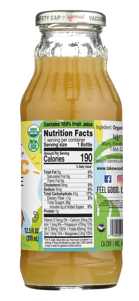 Pure Suco de abacaxi fresco - 12.5 fl. oz. Lakewood - Imagem 2