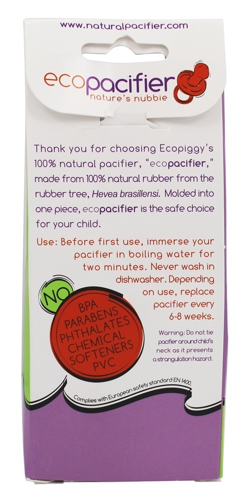Chupeta Natural Ortodôntica 0 - 6 Meses - Pacote 3 Ecopacifier - Imagem 2
