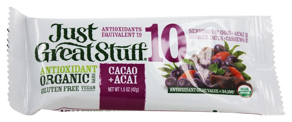 Apenas grandes caixas de barras de produtos orgânicos Cacao Açaí - 12 Barras Betty Lou's - Imagem 3
