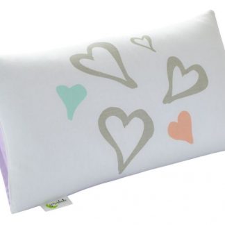 Orgânico Algodão Criança Travesseiro Cobrir Abstrato Afeição 12 em. x 20 em. Corações Greenbuds