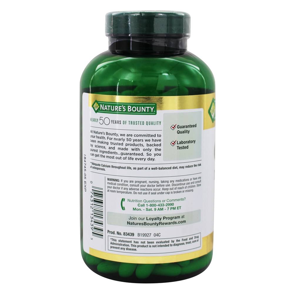 Cálcio Líquido 1,200 mg. Com vitamina D3 1,000 UI - 220 Softgels Nature's Bounty - Imagem 3