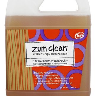 Zum Clean Aromatherapy Lavanderia Soap 32 Carrega Incenso e Patchouli - 32 fl. oz. Indigo Wild