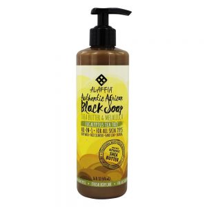 Sabonete Preto Africano Autêntico Com Manteiga De Karité E Melaleuca Chá De Eucalipto - 16 fl. oz. Alaffia
